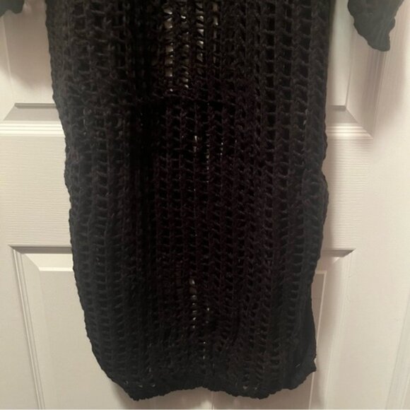 Open Knit Hollow Long Sweater Dress - Picture 6 of 12